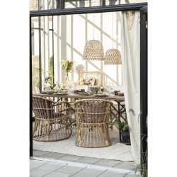 Ib Laursen Hngelampe, 43 cm, Bambus skrm 