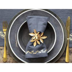 Chic Antique Servietring m. blade, Messing