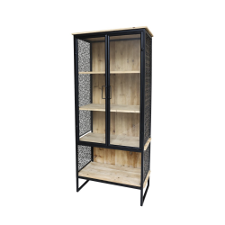 Chic Antique Vence Vitrineskab, H 160 cm. Sort