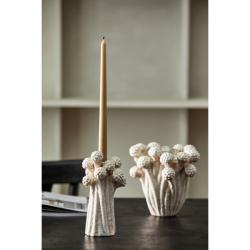 Nordal FUNGI Lysestage, H20 cm. Offwhite