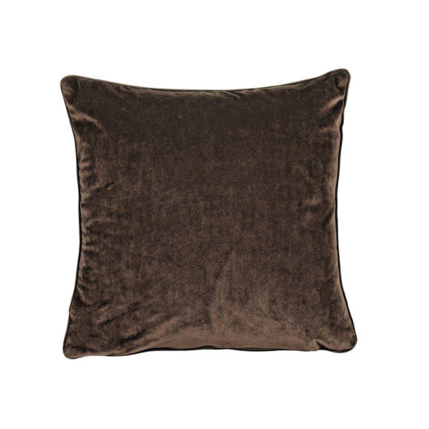 FONDACO VELVET Pudebetrk, 45 cm x 45 cm, Kaffe