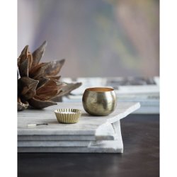 Nordal DAWSON Fyrfadsstage, Antik messing, H5,5 cm.