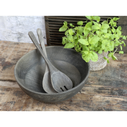 Chic Antique Laon Salatbestik, St m. 2, Mrkt mangotr