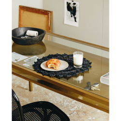 Nordal DOORY Dkkeserviet m. mnster, 45 cm, Sort, Jute