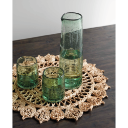 Nordal DOORY Dkkeserviet m. mnster, 45 cm, Natur, Jute