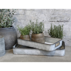 Chic Antique Bakker m. hndtag, st af 2, Zink