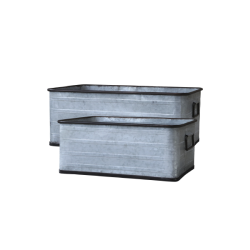 Chic Antique Kasser m. hndtag, st af 2, Zink