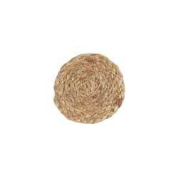Ib Laursen Brik t/glas og flasker rund, 10 cm, Jute, Natur