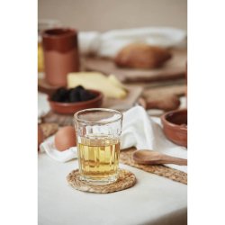 Ib Laursen Brik t/glas og flasker rund, 10 cm, Jute, Natur