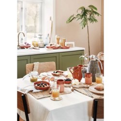 Ib Laursen Brik t/glas og flasker rund, 10 cm, Jute, Natur