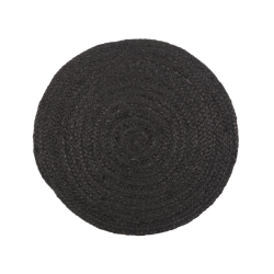 Ib Laursen Dkkeserviet rund, 35 cm, sort jute