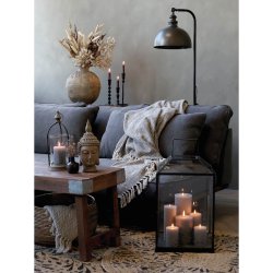 Chic Antique Lysestage, H16 cm. Antique Sort