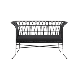 Nordal ALBA Havebnk m. hynde, Sort