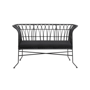 Nordal ALBA Havebnk m. hynde, Sort