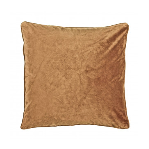 FONDACO VELVET  Pudebetrk, 45 cm x 45 cm, Cognac