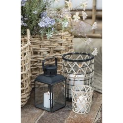 Ib Laursen Lanterne m. afrundet tag, H19 cm, Sort