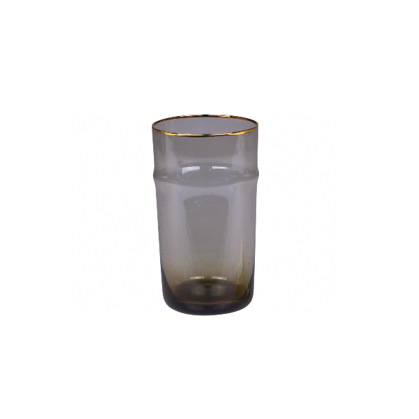 Chic Antique Vandglas m. guldkant, H14 cm, Sort