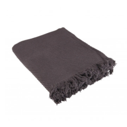 FONDACO KASPER Plaid, B130 cm x L170 cm, Grafit