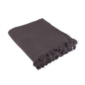 FONDACO KASPER Plaid, B130 cm x L170 cm, Grafit