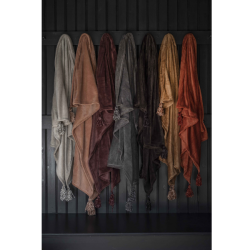 FONDACO NOAH Plaid, B130 cm x L150 cm, Cognac