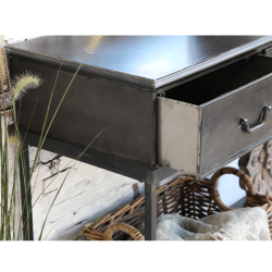 Chic Antique Konsolbord m. 3 skuffer, L123 cm, Sort