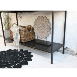 Chic Antique Konsolbord m. 3 skuffer, L123 cm, Sort