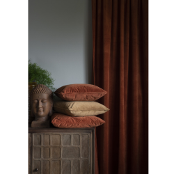 FONDACO VELVET  Pudebetrk, 45 cm x 45 cm, Rust