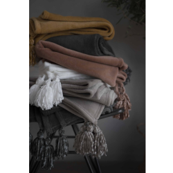 FONDACO NOAH Plaid, B130 cm x L150 cm, Cognac