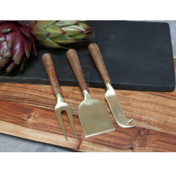 Chic Antique Osteknive m. trhndtag, st af 3, Messing