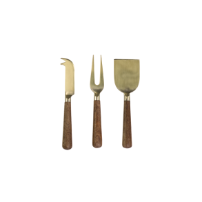 Chic Antique Osteknive m. trhndtag, st af 3, Messing