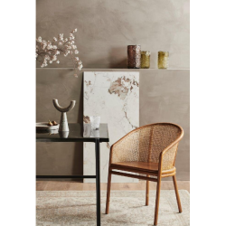 Nordal RIF Lysestage, H26,5 cm., Brun Marmor