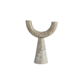 Nordal RIF Lysestage, H26,5 cm., Brun Marmor