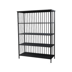 Chic Antique Reol m. 4 hylder i jern, H132 cm, Sort