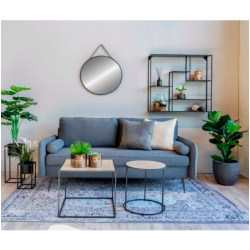 House Nordic Havana gulv tppe B230 cm x L160 cm, Sort/Hvid