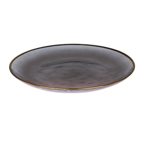 Chic Antique Tallerken m. guldkant, 27, Sort